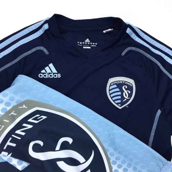 ADIDAS Sporting KC Jersey and Scarf, Clima-cool - Picture 3 of 7